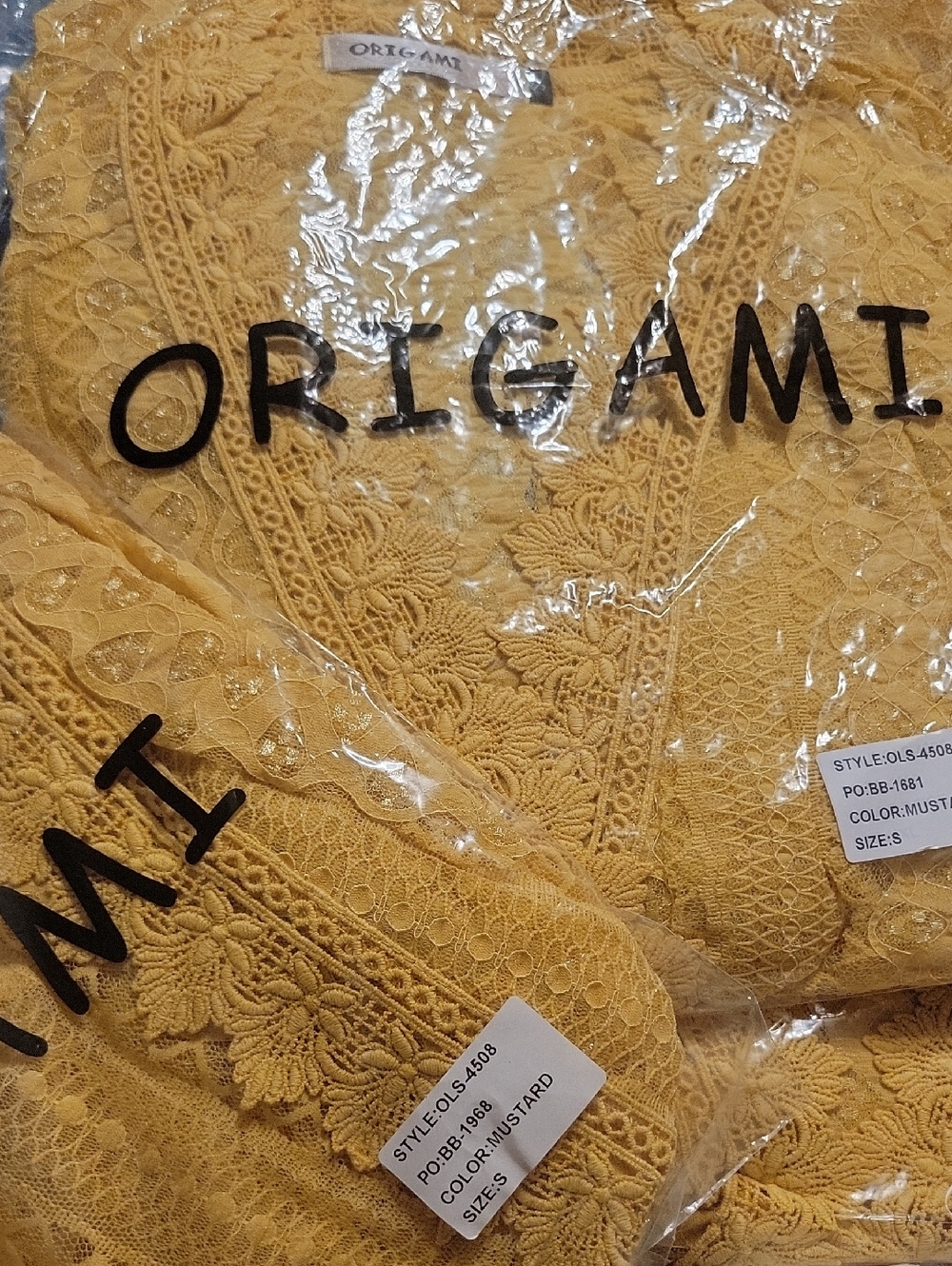 Origami Hi-Lo Lace Duster Vest - Picture 2 of 3